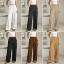 (KIT COM 2) Calça Feminina Pantalona Alfaiataria Listrada | PROMOÇÃO DE VERÃO