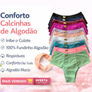 (KIT COM 10) Calcinhas Cintura Alta Luxo – Microfibra Confort Premium